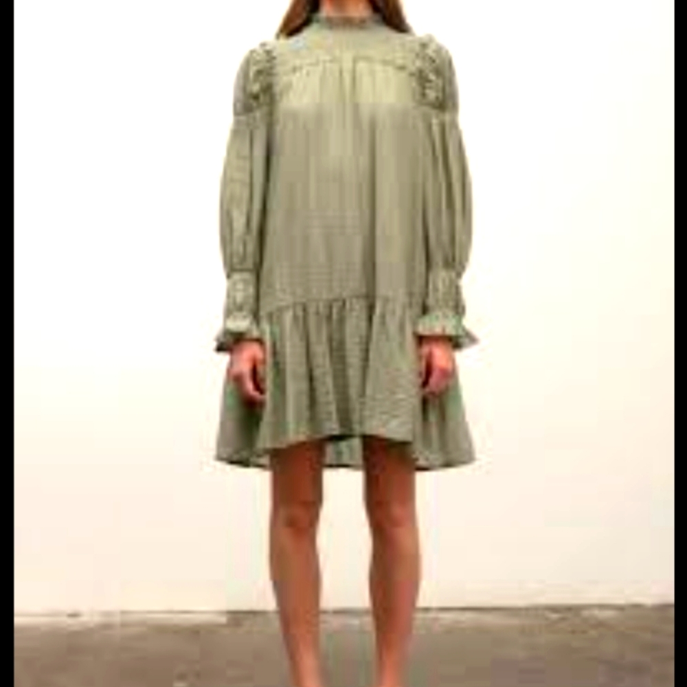 Moon River Ruffle Bohot Mini Dress Free People